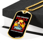 God Created Police Firefighter Gift Stainless Steel or 18k Gold Dog Tag 24" Chain-Express Your Love Gifts