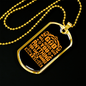 God Don't Stress You Necklace Stainless Steel or 18k Gold Dog Tag 24" Chain-Express Your Love Gifts