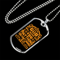 God Don't Stress You Necklace Stainless Steel or 18k Gold Dog Tag 24" Chain-Express Your Love Gifts