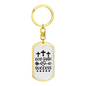 God Faith Success Crosses Keychain Stainless Steel or 18k Gold Dog Tag Keyring-Express Your Love Gifts