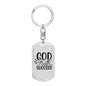 God Faith Success Keychain Stainless Steel or 18k Gold Dog Tag Keyring-Express Your Love Gifts