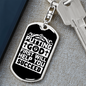 God First Keychain Stainless Steel or 18k Gold Dog Tag Keyring-Express Your Love Gifts
