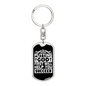 God First Keychain Stainless Steel or 18k Gold Dog Tag Keyring-Express Your Love Gifts