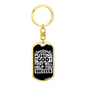 God First Keychain Stainless Steel or 18k Gold Dog Tag Keyring-Express Your Love Gifts