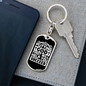 God First Keychain Stainless Steel or 18k Gold Dog Tag Keyring-Express Your Love Gifts