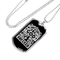 God First Necklace Stainless Steel or 18k Gold Dog Tag 24" Chain-Express Your Love Gifts
