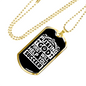 God First Necklace Stainless Steel or 18k Gold Dog Tag 24" Chain-Express Your Love Gifts