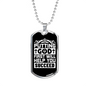 God First Necklace Stainless Steel or 18k Gold Dog Tag 24" Chain-Express Your Love Gifts