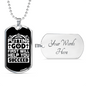 God First Necklace Stainless Steel or 18k Gold Dog Tag 24" Chain-Express Your Love Gifts
