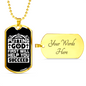 God First Necklace Stainless Steel or 18k Gold Dog Tag 24" Chain-Express Your Love Gifts