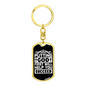 God First Will Help Keychain Stainless Steel or 18k Gold Dog Tag Keyring-Express Your Love Gifts