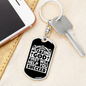 God First Will Help Keychain Stainless Steel or 18k Gold Dog Tag Keyring-Express Your Love Gifts
