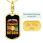 God Found Bitcoin Crypto Keychain Stainless Steel or 18k Gold Dog Tag Keyring-Express Your Love Gifts