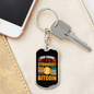 God Found Bitcoin Crypto Keychain Stainless Steel or 18k Gold Dog Tag Keyring-Express Your Love Gifts