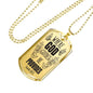 God Guides & Provides Necklace Stainless Steel or 18k Gold Dog Tag 24"-Express Your Love Gifts