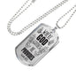God Guides & Provides Necklace Stainless Steel or 18k Gold Dog Tag 24"-Express Your Love Gifts