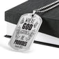 God Guides & Provides Necklace Stainless Steel or 18k Gold Dog Tag 24"-Express Your Love Gifts