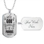 God Guides & Provides Necklace Stainless Steel or 18k Gold Dog Tag 24"-Express Your Love Gifts