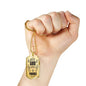 God Guides & Provides Necklace Stainless Steel or 18k Gold Dog Tag 24"-Express Your Love Gifts