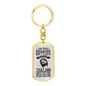 God Has A Plan Keychain Stainless Steel or 18k Gold Dog Tag Keyring-Express Your Love Gifts