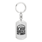 God Has Provided Keychain Stainless Steel or 18k Gold Dog Tag Keyring-Express Your Love Gifts