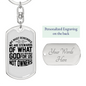 God Has Provided Keychain Stainless Steel or 18k Gold Dog Tag Keyring-Express Your Love Gifts