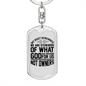 God Has Provided Keychain Stainless Steel or 18k Gold Dog Tag Keyring-Express Your Love Gifts