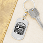 God Has Provided Keychain Stainless Steel or 18k Gold Dog Tag Keyring-Express Your Love Gifts