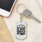 God Has Provided Keychain Stainless Steel or 18k Gold Dog Tag Keyring-Express Your Love Gifts