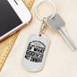 God Has Provided Keychain Stainless Steel or 18k Gold Dog Tag Keyring-Express Your Love Gifts