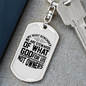 God Has Provided Keychain Stainless Steel or 18k Gold Dog Tag Keyring-Express Your Love Gifts