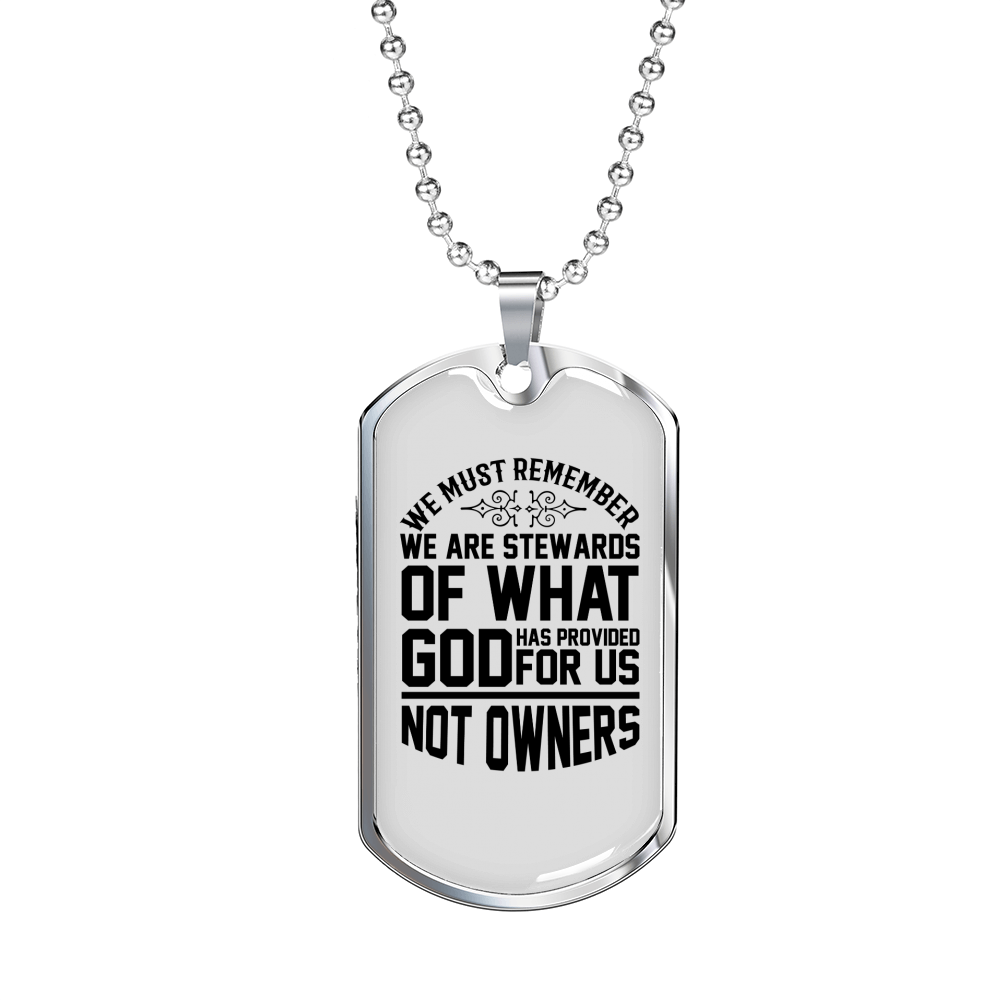 God Has Provided Necklace Stainless Steel or 18k Gold Dog Tag 24" Chain-Express Your Love Gifts