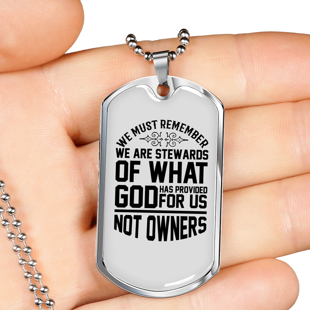 God Has Provided Necklace Stainless Steel or 18k Gold Dog Tag 24" Chain-Express Your Love Gifts