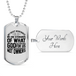 God Has Provided Necklace Stainless Steel or 18k Gold Dog Tag 24" Chain-Express Your Love Gifts