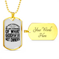 God Has Provided Necklace Stainless Steel or 18k Gold Dog Tag 24" Chain-Express Your Love Gifts