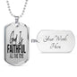 God Is Faithful All The Time Psalm 119:90 Necklace Stainless Steel or 18k Gold Dog Tag 24" Chain-Express Your Love Gifts