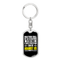 God Is For Us Romans 8:31 Keychain Stainless Steel or 18k Gold Dog Tag Keyring-Express Your Love Gifts