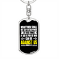God Is For Us Romans 8:31 Keychain Stainless Steel or 18k Gold Dog Tag Keyring-Express Your Love Gifts