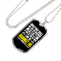 God Is For Us Romans 8:31 Necklace Stainless Steel or 18k Gold Dog Tag 24" Chain-Express Your Love Gifts