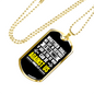 God Is For Us Romans 8:31 Necklace Stainless Steel or 18k Gold Dog Tag 24" Chain-Express Your Love Gifts