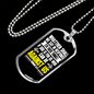 God Is For Us Romans 8:31 Necklace Stainless Steel or 18k Gold Dog Tag 24" Chain-Express Your Love Gifts