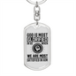 God Is Glorified Keychain Stainless Steel or 18k Gold Dog Tag Keyring-Express Your Love Gifts