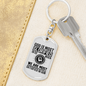 God Is Glorified Keychain Stainless Steel or 18k Gold Dog Tag Keyring-Express Your Love Gifts