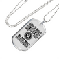 God Is Glorified Necklace Stainless Steel or 18k Gold Dog Tag 24" Chain-Express Your Love Gifts