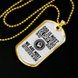God Is Glorified Necklace Stainless Steel or 18k Gold Dog Tag 24" Chain-Express Your Love Gifts