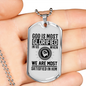 God Is Glorified Necklace Stainless Steel or 18k Gold Dog Tag 24" Chain-Express Your Love Gifts