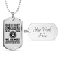 God Is Glorified Necklace Stainless Steel or 18k Gold Dog Tag 24" Chain-Express Your Love Gifts