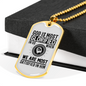 God Is Glorified Necklace Stainless Steel or 18k Gold Dog Tag 24" Chain-Express Your Love Gifts