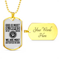 God Is Glorified Necklace Stainless Steel or 18k Gold Dog Tag 24" Chain-Express Your Love Gifts