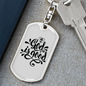 God Is Good Keychain Stainless Steel or 18k Gold Dog Tag Keyring-Express Your Love Gifts